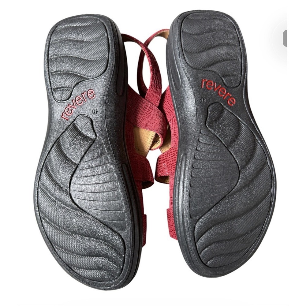 Revere Red Multi‑Strap Comfort Sandals Women's Size 9 Orthotic Friendly - Picture 2 of 9